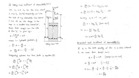 the following data are for falling head permeability test|falling head permeability test formula.